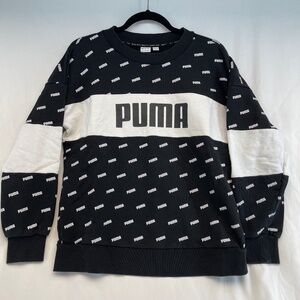 Puma Crewneck Sweater Black and White Women’s Size Small
